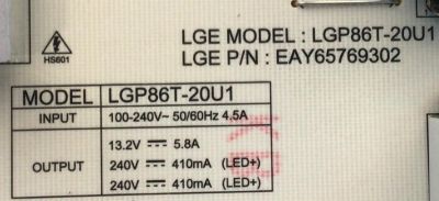 KIT DE TARJETAS PARA TV LG / MAIN EBT66708001 / EAX69120304 / FUENTE EAY65769302 / LGP86T-20U1 / EPCD28CA1B / 3PCR02660B / T-CON 6871L-5532D / 6870C-0748C / 5532D / PANEL NC860DQF-AAGR5 / MODELO 86UN9070AUD.BUSWLKR - Imagen 6